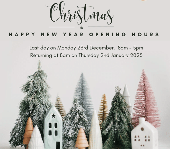 Christmas Opening Hours